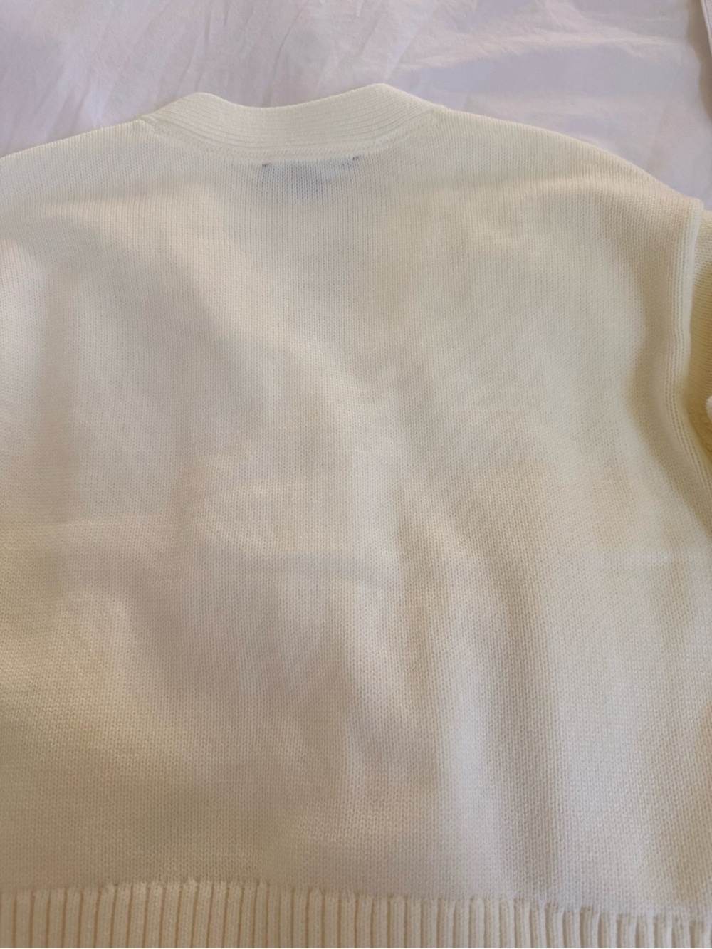 Tommy Hilfiger Cream Knit Sweater with Embroidered Crest - Picture 7 of 10